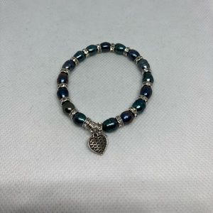 NWT Fresh Water Peacock Colored Pearl’s & Australian Crystals Bracelet